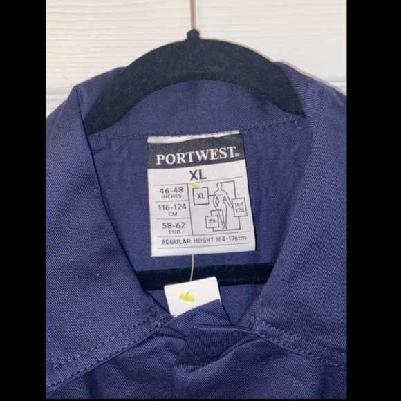 Size men's XL PORTWEST Bizflame 88/12 Classic FR Coveralls - UFR87, Navy Blue - Picture 7 of 8